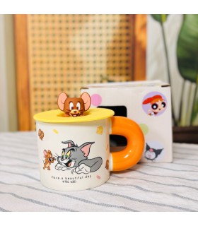 ماگ درب سیلیکونی تام و جری