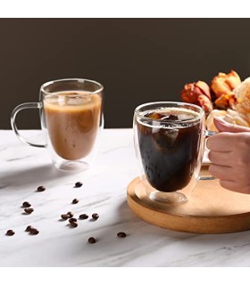 لیوان دوجداره دسته دار