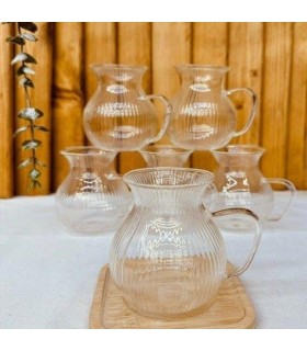 فنجان ۶عددی پیرکس شیاردار