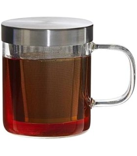 ماگ دمنوش پیرکس درب استیل 400میل