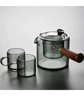 قوری دمنوش دسته چوبی