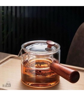 قوری دمنوش دسته چوبی