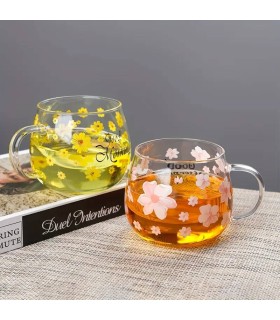 ماگ دوجداره گل بابونه 200 سی سی