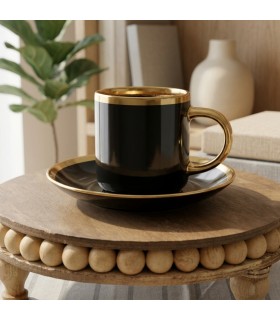 فنجان نعلبکی لب طلایی