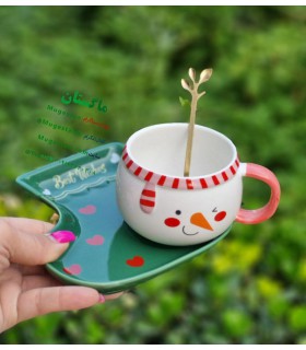 فنجان نعلبکی جوراب کریسمسی