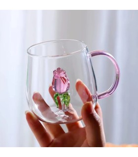 ماگ پیرکس گل رز برجسته