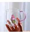 ماگ پیرکس گل رز برجسته