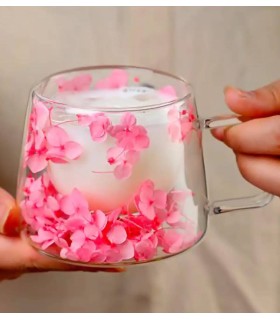 ماگ دوجداره پیرکس گلبرگ