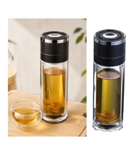 ماگ دمنوش دوجداره دکمه ای