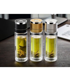 ماگ دمنوش دوجداره دکمه ای