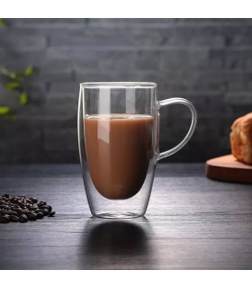 ماگ دوجداره پیرکس دسته دار