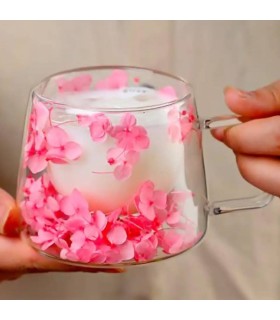 ماگ دوجداره پیرکس گلبرگ