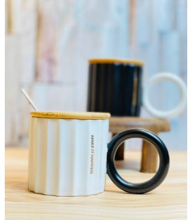 ماگ سرامیکی دسته حلقه ای