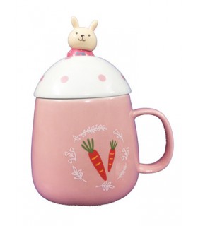 ماگ حیوانات قاشق برجسته صورتی