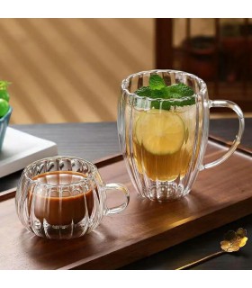 ماگ دوجداره شیاردار 300 سی سی