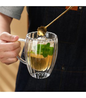 ماگ دوجداره شیاردار 300 سی سی