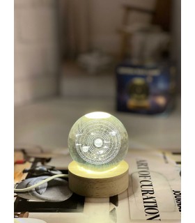 گوی برقی کریستالی ماه 6 سانت