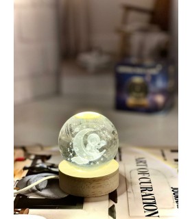 گوی برقی کریستالی ماه 6 سانت