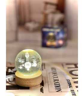 گوی برقی کریستالی ماه 6 سانت