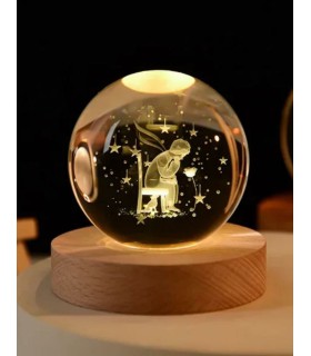 گوی برقی کریستالی ماه 6 سانت