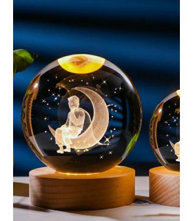 گوی برقی کریستالی ماه 6 سانت