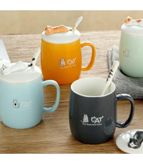 ماگ گربه پیشی رنگ سبز