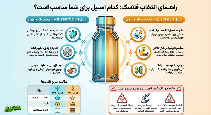 بهترین استیل برای فلاسک
