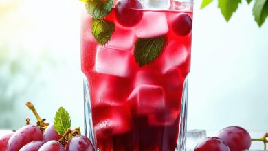 موکتل انگور نعنای خنک و خوشمزه تابستانی