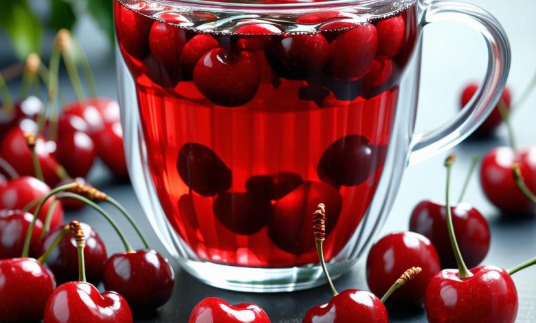 طرز تهیه چای آلبالو تازه و خشک خوشمزه با رنگ عالی