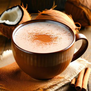 شیر نارگیل دارچینی گرم پاییزی با نکات اصلی