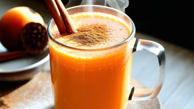 اسموتی گرم خرمالو: دستور تهیه با نکات اصلی و خواص