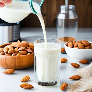 طرز تهیه شیر بادام خانگی با نکات اصلی و ساده