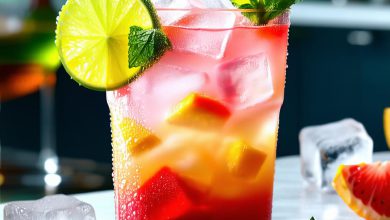 کوکتل خنک با نکات اصلی پرجستجو، نوشیدنی های گوارا