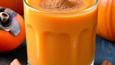 اسموتی کدو حلوایی و خرمالو: خوشمزه و مقوی، نکات اصلی