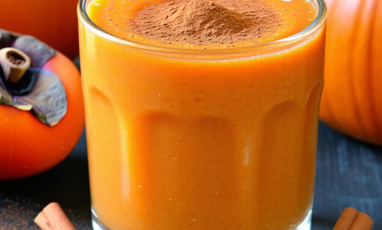 اسموتی کدو حلوایی و خرمالو: خوشمزه و مقوی، نکات اصلی