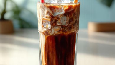 قهوه سرد خنک نوشیدنی انرژی زا با نکات اصلی