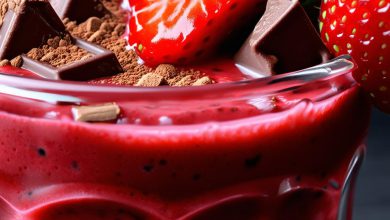 اسموتی توت فرنگی شکلاتی خوشمزه نکات اصلی