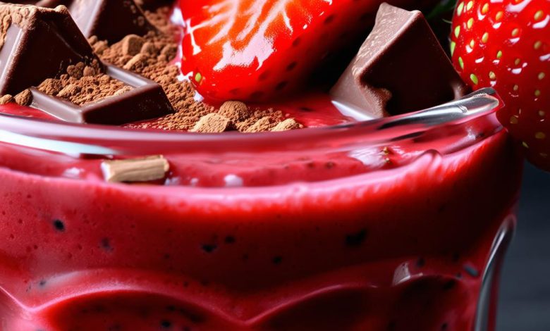 اسموتی توت فرنگی شکلاتی خوشمزه نکات اصلی