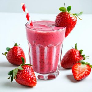 اسموتی توت فرنگی ماستی رژیمی خوشمزه نکات اصلی