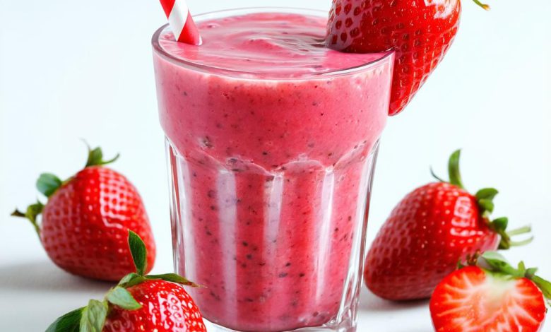 اسموتی توت فرنگی ماستی رژیمی خوشمزه نکات اصلی