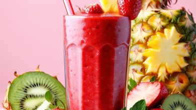 اسموتی آناناس و توت فرنگی با نکات اصلی خوشمزه و مقوی