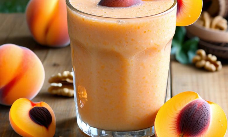 اسموتی زردآلو گردو: بمب انرژی خانگی با نکات اصلی