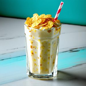 میلک شیک کورن فلکس خانگی خوشمزه نکات اصلی و طرز تهیه