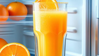 ماندگاری آب پرتقال در یخچال نکات اصلی و زمان نگهداری