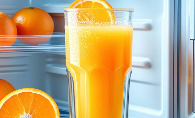 ماندگاری آب پرتقال در یخچال نکات اصلی و زمان نگهداری