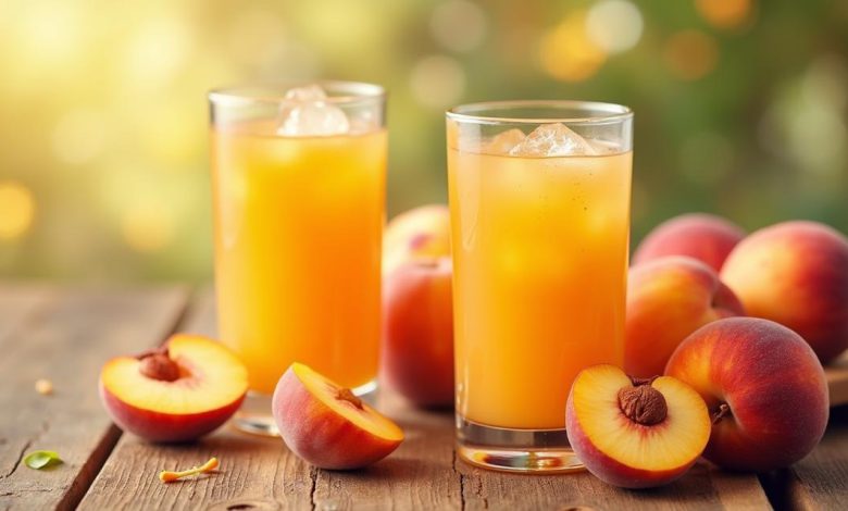 طرز تهیه آب هلو خانگی خوشمزه و نکات اصلی
