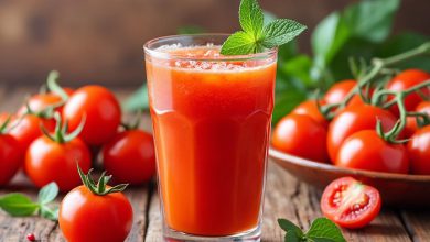 آب گوجه فرنگی ارزش غذایی و کالری خواص فواید لاغری