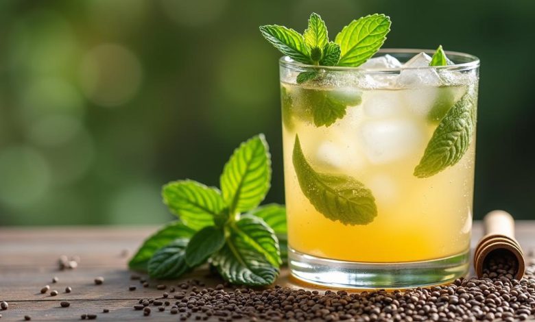 طرز تهیه سکنجبین خانگی با شکر عسل نعنا و خاکشیر