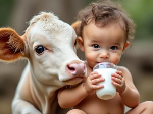 شیر گاو برای نوزاد: خوب یا بد؟ چه زمانی؟ خطرات