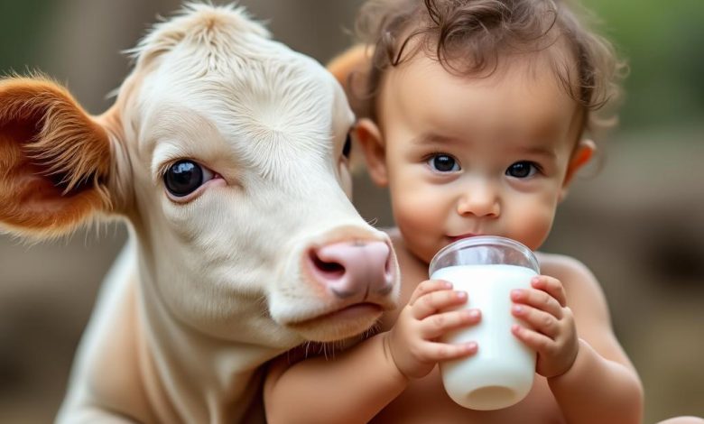 شیر گاو برای نوزاد: خوب یا بد؟ چه زمانی؟ خطرات